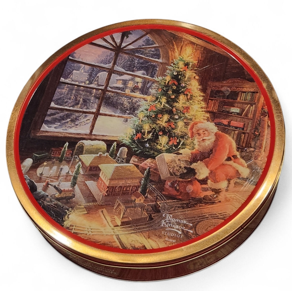 Thomas Kincade Santa's Special Delivery Christmas Cookie Tin